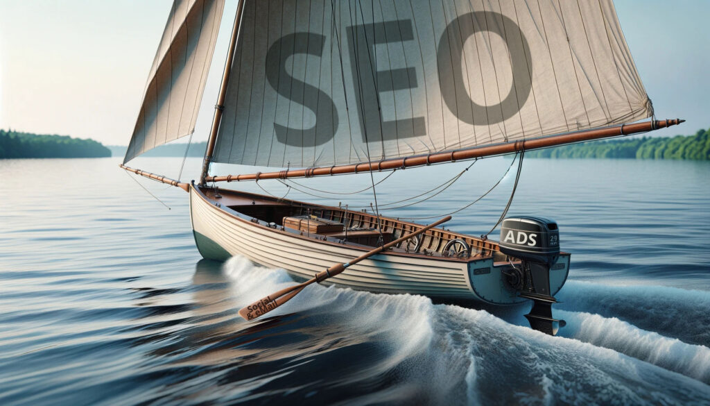 Vergleich von SEO mit Google Ads und Social-Marketing-Kanälen