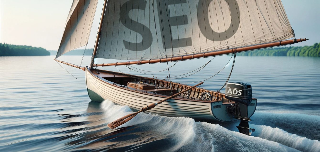 Vergleich von SEO mit Google Ads und Social-Marketing-Kanälen