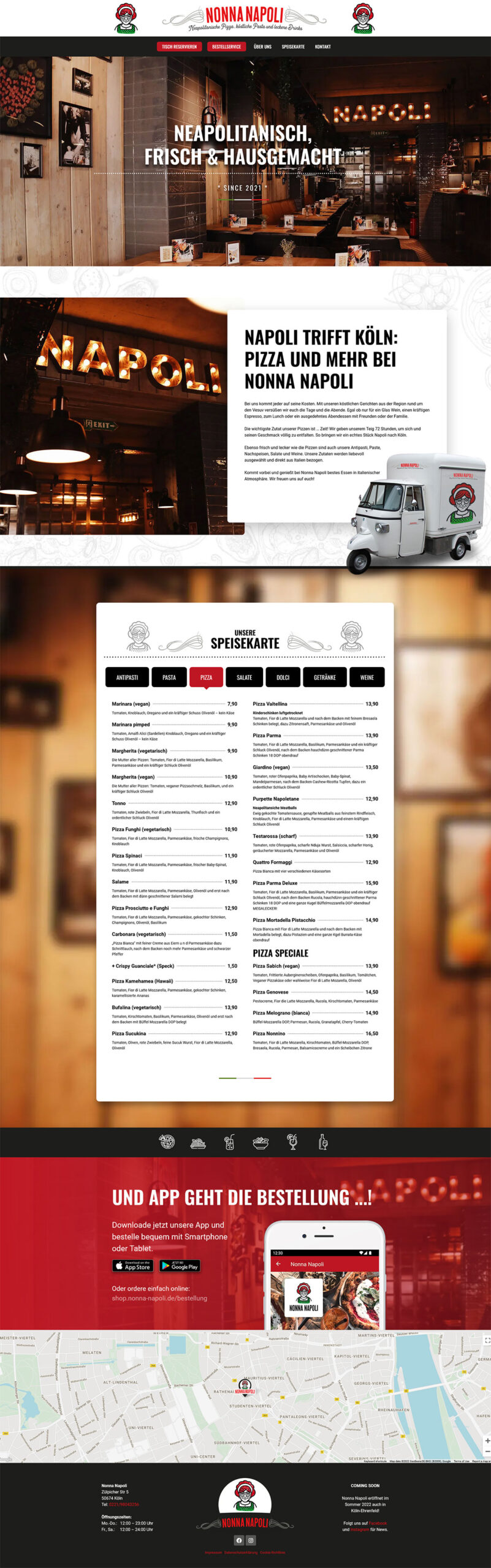 Webdesign Pizzeria-Homepage Referenz