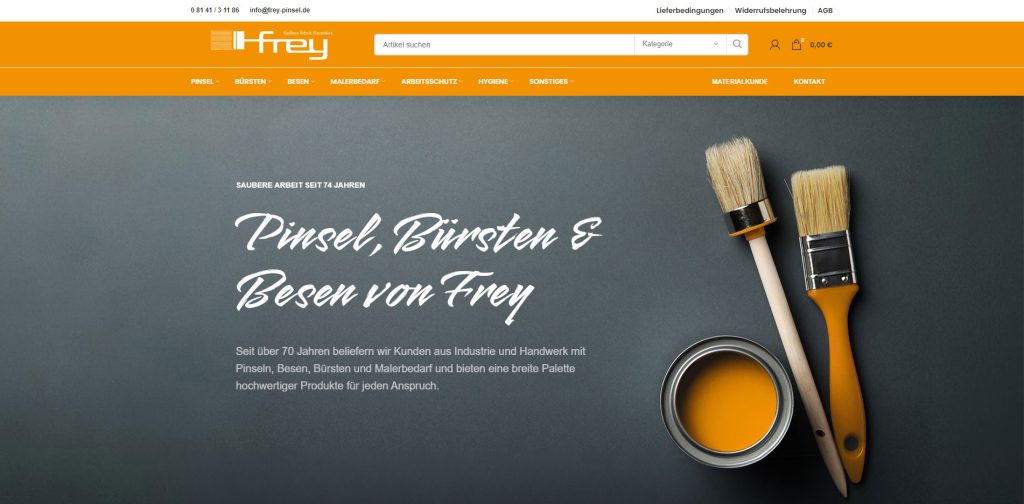 Frey-Pinsel Onlineshop
