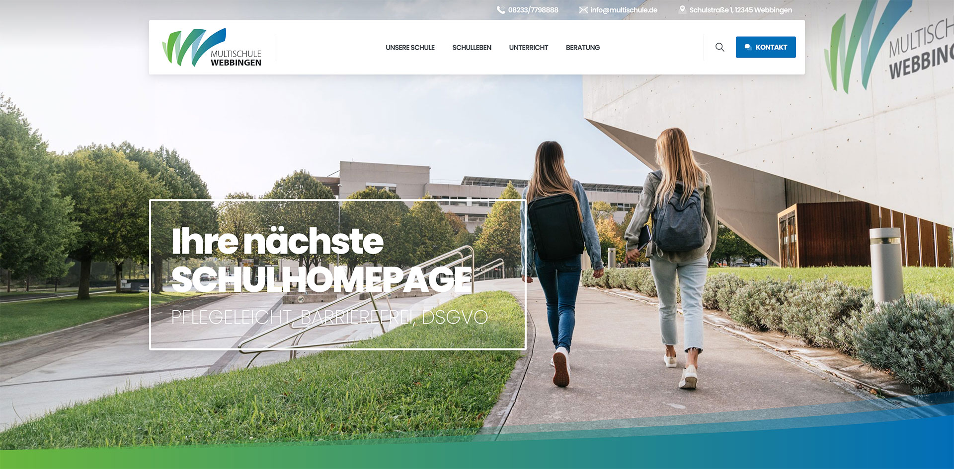 Neue Schulhomepage Demo 2025