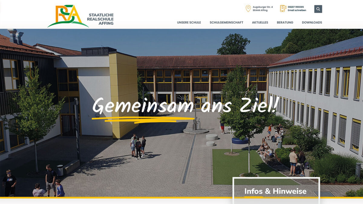 Website Realschule Affing