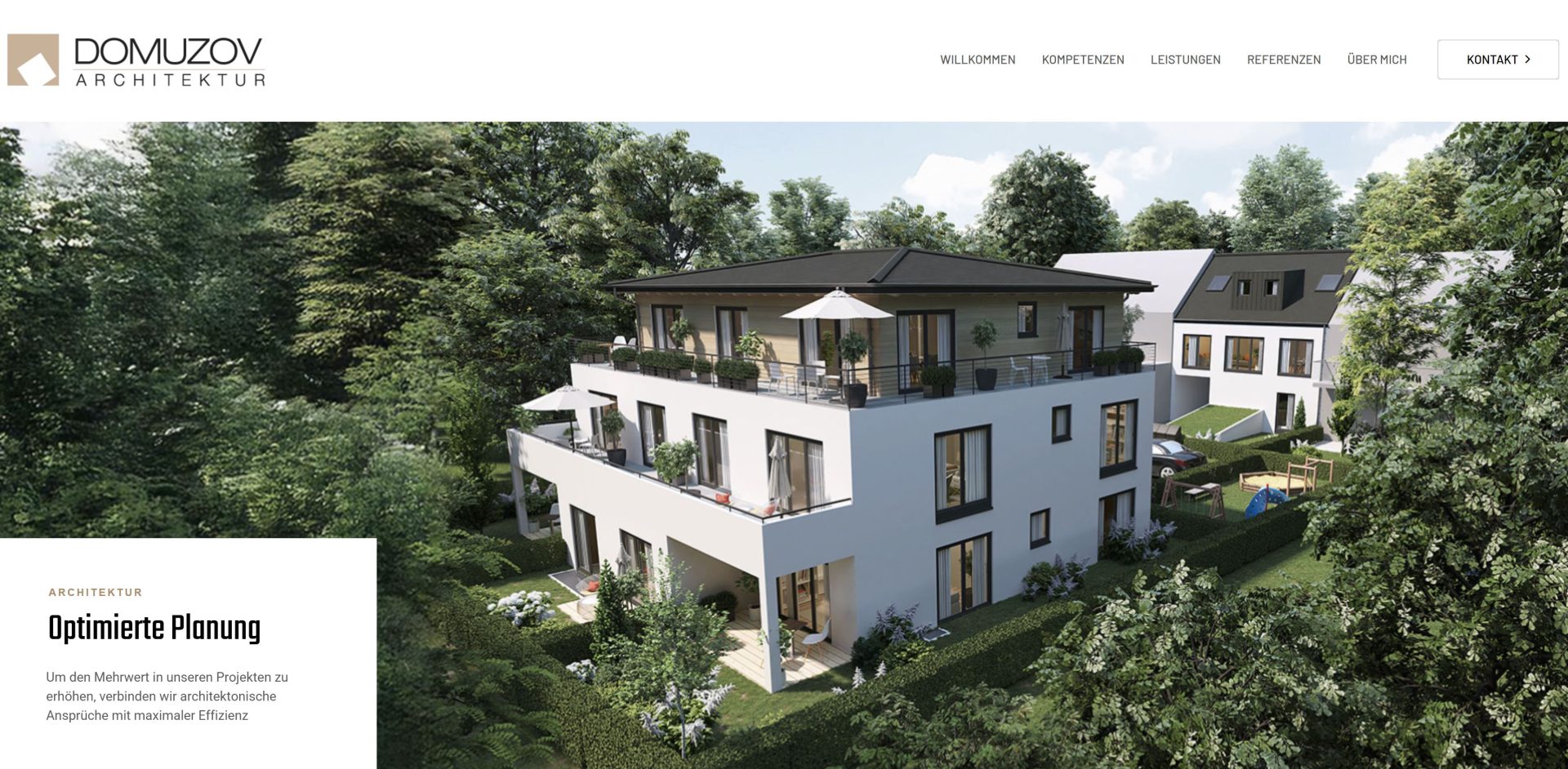 Website Yordan Domuzov, Freier Architekt