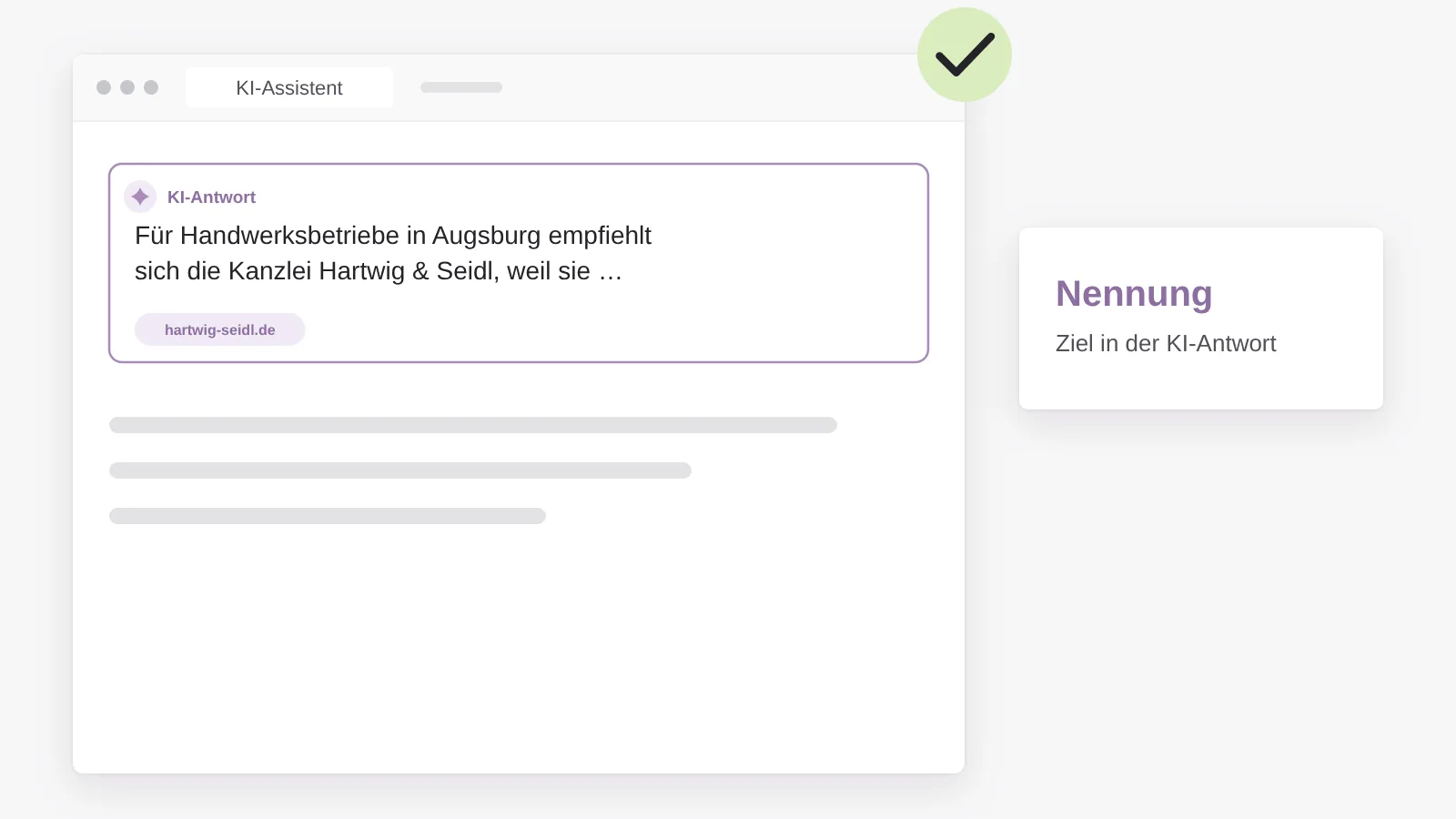 GEO zielt auf die Nennung als Quelle in einer KI-Antwort