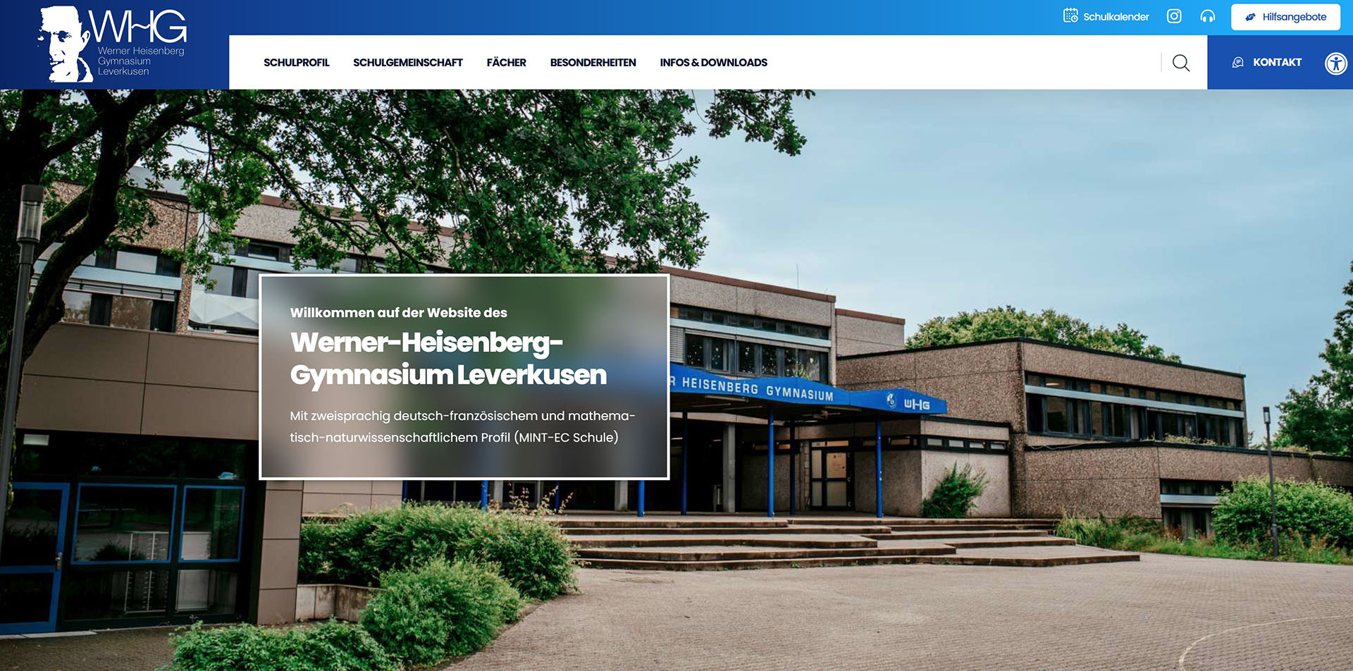 Website Werner-Heisenberg-Gymnasium Leverkusen